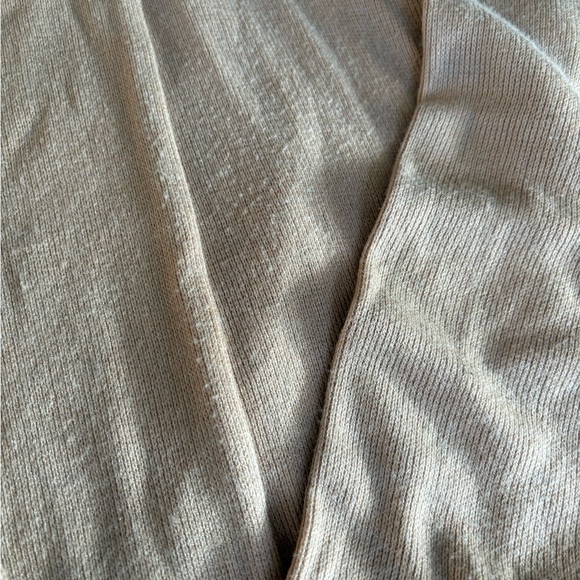 Banana Republic Light Tan EXTRA LONG RIBBED DUSTER Knit Cardigan Rayon Nylon - Picture 11 of 11
